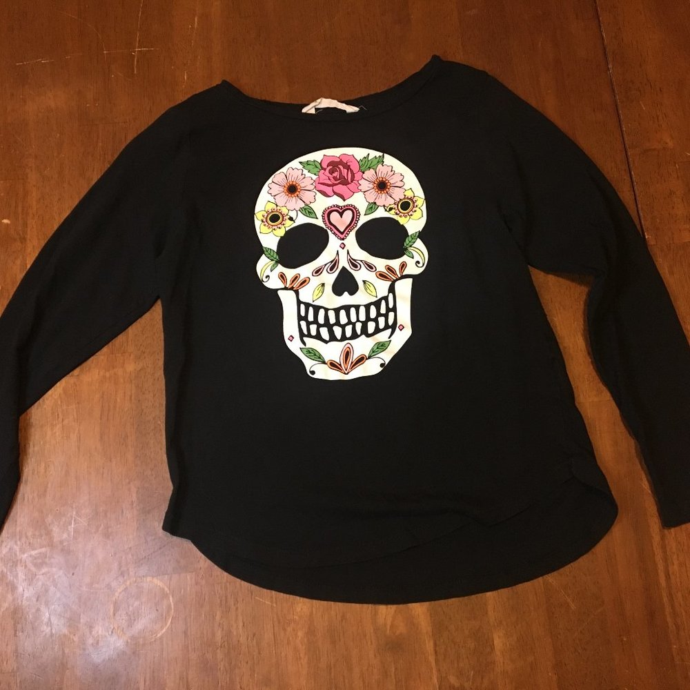LONG SLEEVE SUGAR SKULL SHIRT